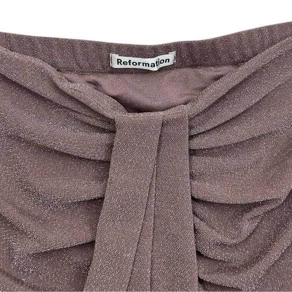 Reformation Shimmer Zion Skirt Dusty Purple Maxi Skirt - Size Medium - Picture 4 of 7